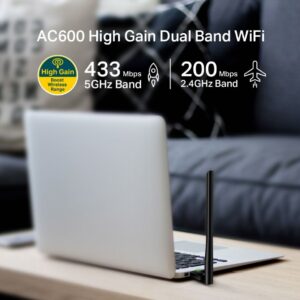 Antena adaptador de Red USB - TP Link - WiFi - Dual Band - Ac600 - T2 u Plus